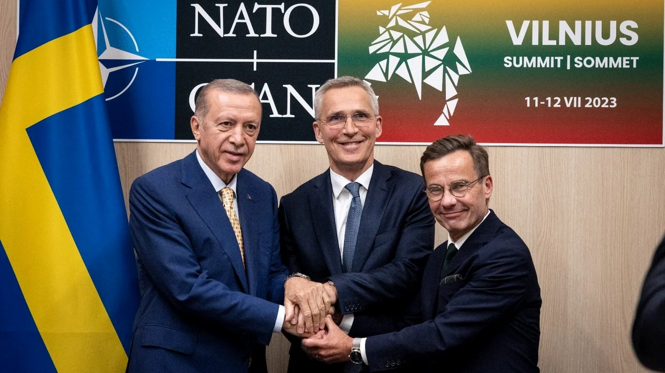 Președintele Turciei, șeful NATO și premierul Suediei FOTO NATO