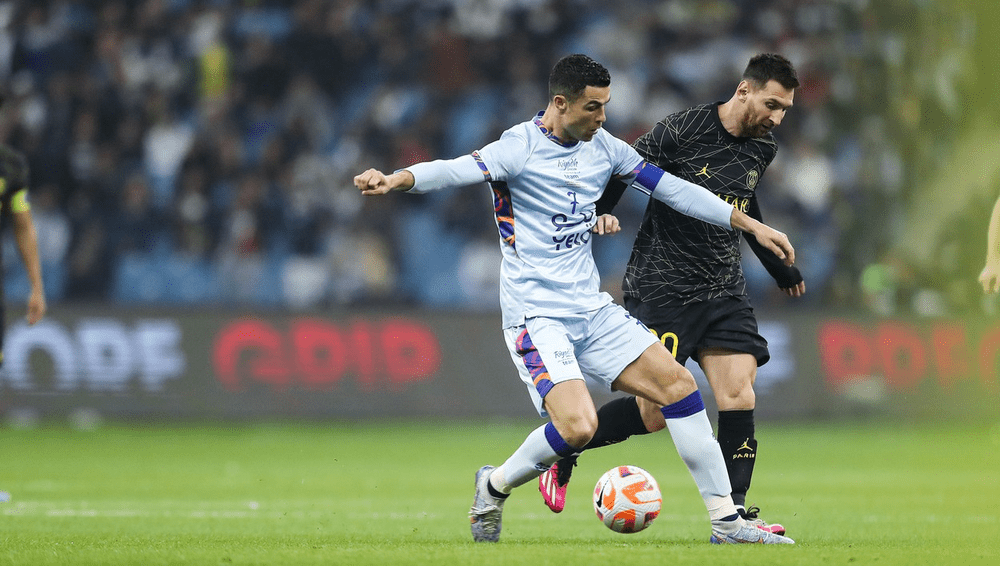 Ronaldo i-a luat fața lui Messi în amicalul de lux de la Riad. Reacția celor doi când s-au întâlnit