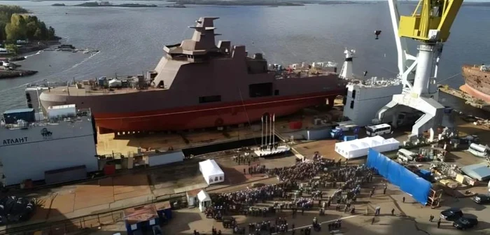 Spărgătorul de gheaţă „Purga”, prima navă din proiectul "Ermak". FOTO: focus.ua