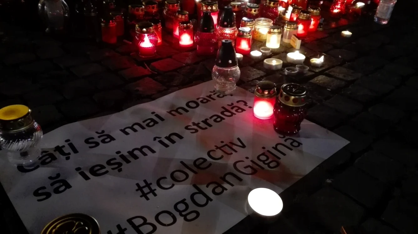Lumânări în centrul Clujului FOTO: Florina Pop