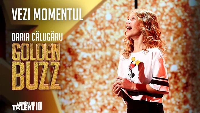 
    Daria a obținut cel de-al cincilea Golden Buzz al sezonului 10 Românii au talent Foto: Pro TV  