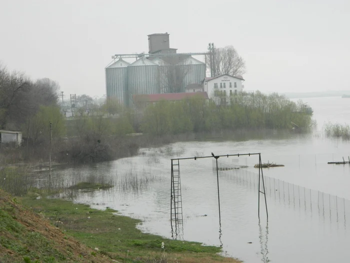 Deşi Dunărea se retrage, în sudul judeţului încă sunt sub ape însemnate suprafeţe de teren (Foto: Adevărul)