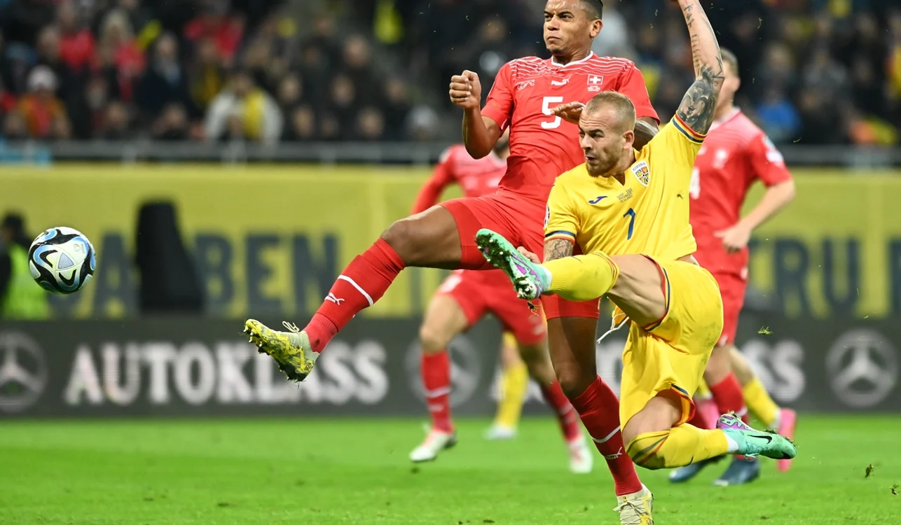 Denis Alibec, unicul marcator din meciul câștigat de România cu Elveția (FOTO: Sportpictures)