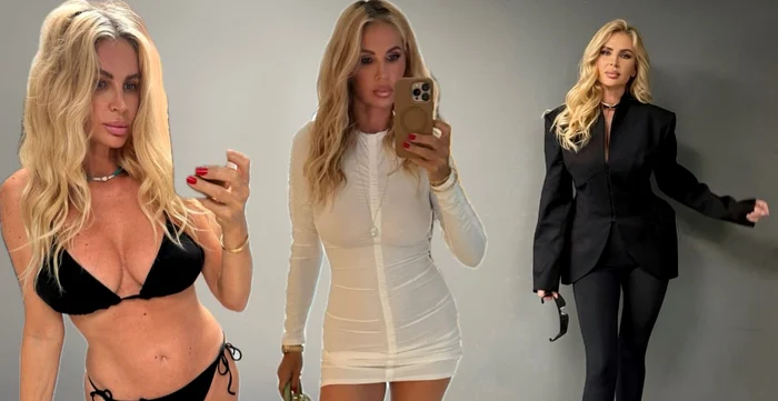 Andreea Bănică are un corp de zeiță, la 47 de ani / foto: colaj Instagram