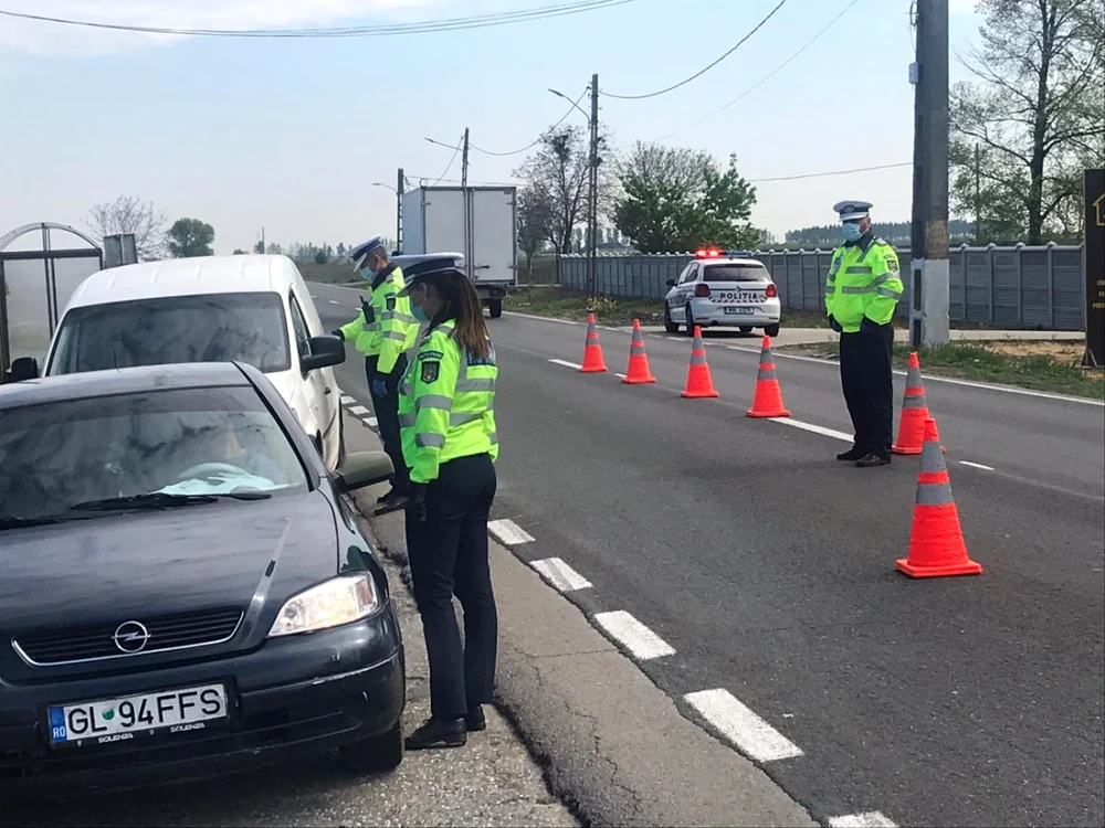 politisti trafic control verificari coronavirus Braila 8