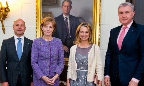 Majestatea Sa Margareta și Principele Radu cu Alfredo Durante Mangoni, ambasadorul Italiei la Bucuresti, 2025   Daniel Angelescu, Casa Majestății Sale (2) jpeg