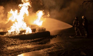Incendiu provocat de o drona ruseasca FOTO EPA EFE jpg