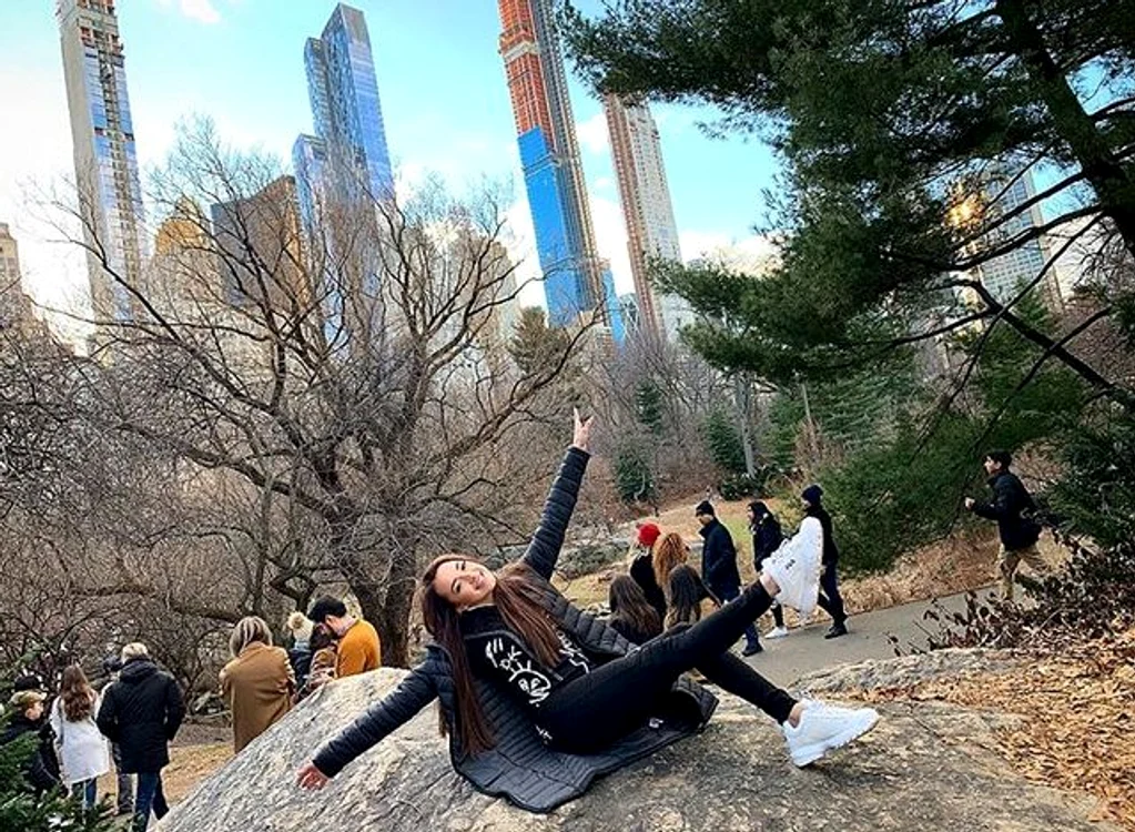 Larisa Iordache, relaxare în Central park din New York