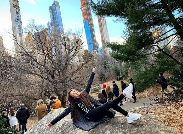 Larisa Iordache, relaxare în Central park din New York