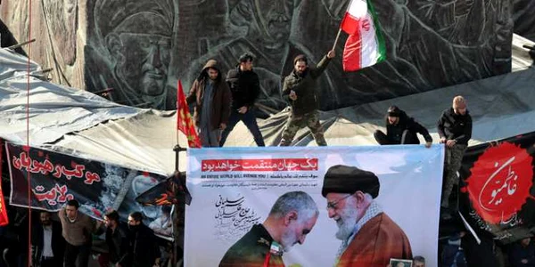 Înmormântarea generalului Qassem Soleimani în Kerman Iran FOTO EPA-EFE