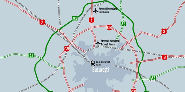 harta centura bucuresti autostrazi