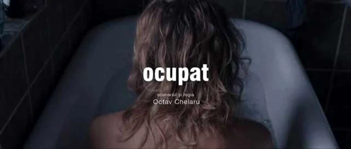 Afişul scurtmetrajului "Ocupat", regizat de Octav Chelaru FOTO Facebook