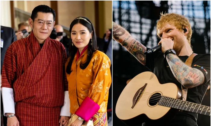Jigme Khesar și Jetsun Pema l au invitat pe Ed Sheeran să fie primul artist occidental din Bhutan jpg