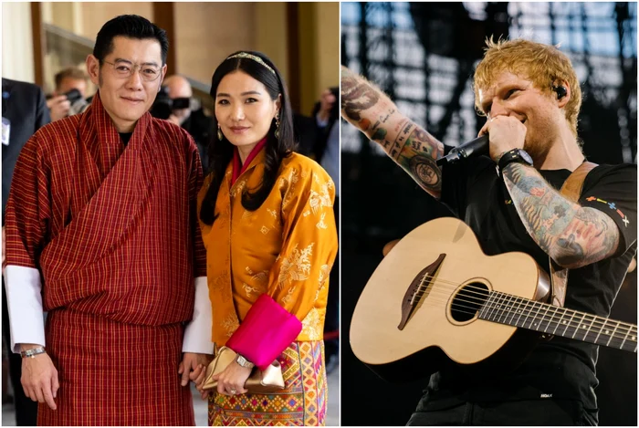 Jigme Khesar și Jetsun Pema l au invitat pe Ed Sheeran să fie primul artist occidental din Bhutan jpg