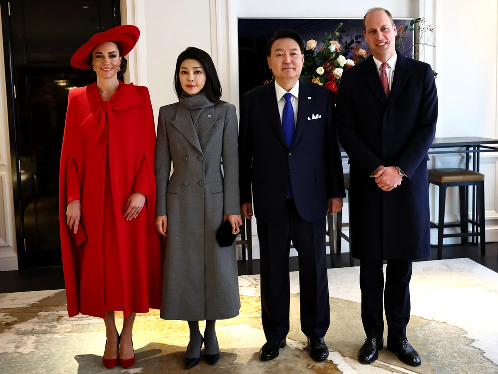 Kate Middleton și prințul William, alături de președintele și Prima Doamnă a Coreei de Sud