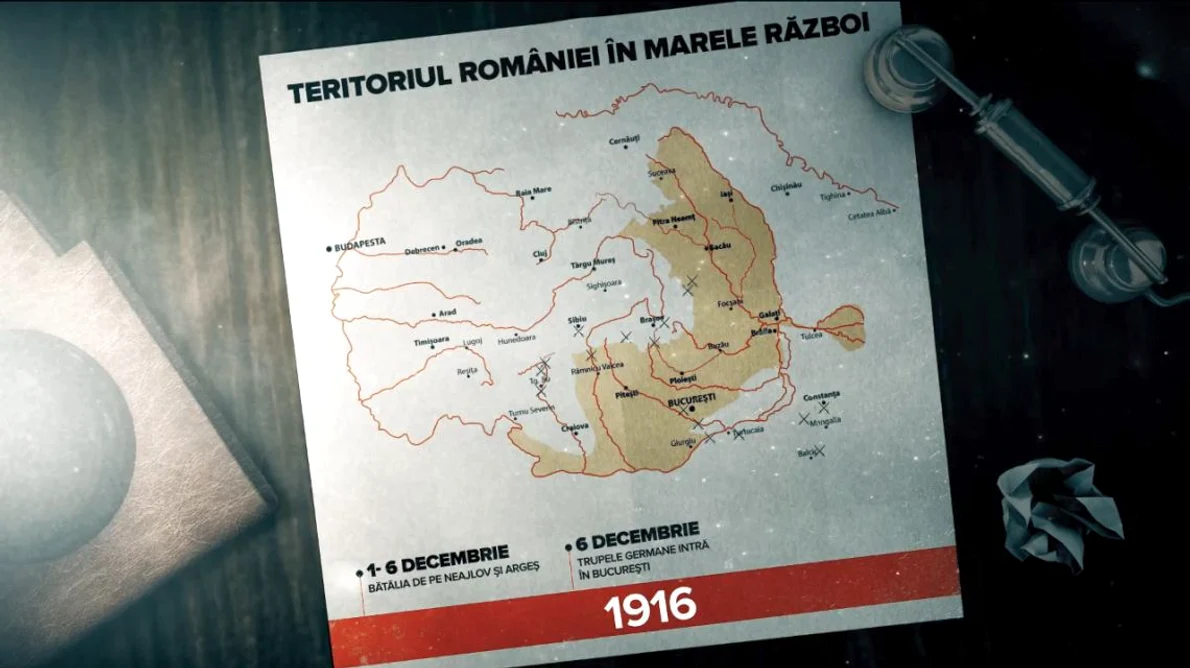 România în Primul Război Mondial – Harta operațiunilor militare / VIDEO jpeg