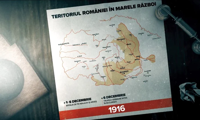 România în Primul Război Mondial – Harta operațiunilor militare / VIDEO jpeg