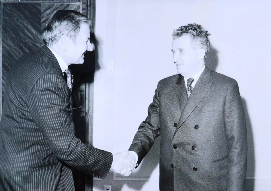 Întâșnirea dintre ceaușescu și David Rockefeller FOTO Arhivele Naționale Istorice Centrale