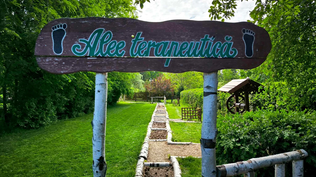 Aleea terapeutică le propune vizitatorilor o terapie de relaxare FOTO CMSN