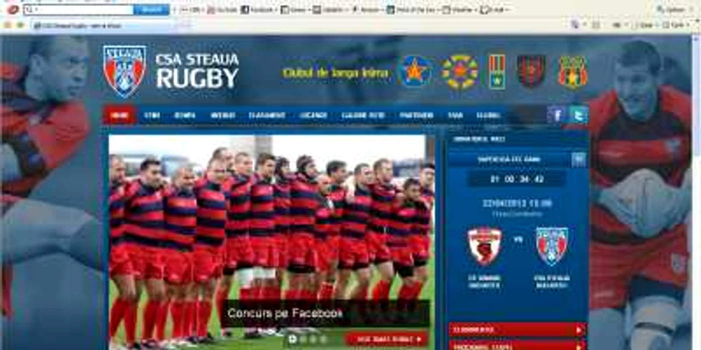 Site-ul echipei de rugby Steaua
