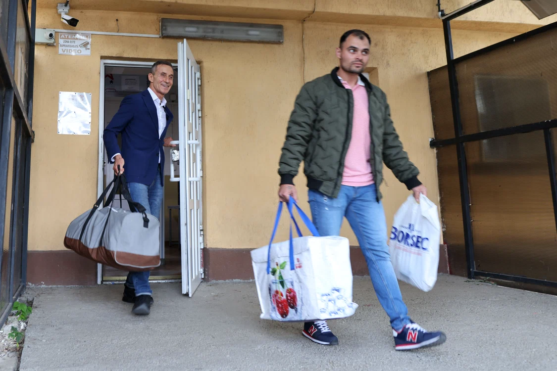 Radu Mazăre, la ieşirea din Penitenciarul Jilava