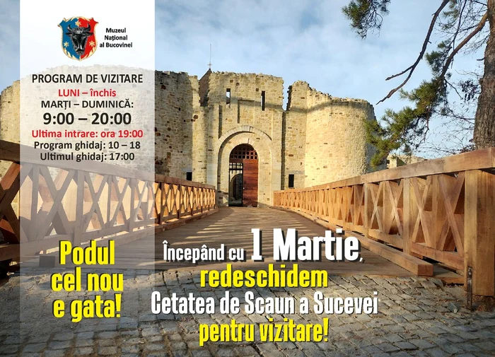 Lucrări de consolidare la Cetatea de Scaun a Sucevei (foto: Muzeul Național al Bucovinei)