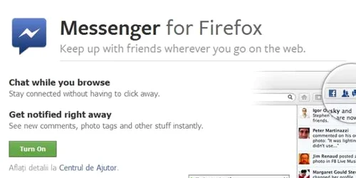 facebook messenger pe firefox foto captura