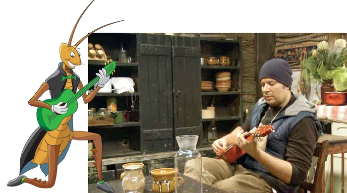 
    Dan Helciug trândăveşte şi zdrăngăne chitara toată ziua, precum greierele din celebra fabulăfoto: PRO TV  