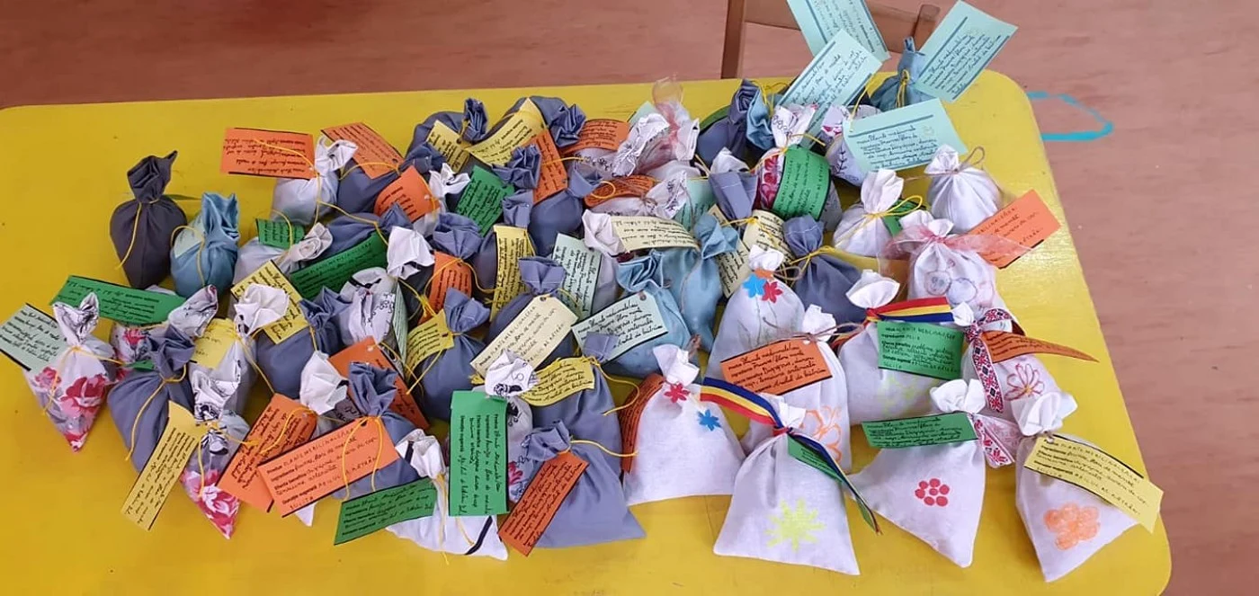 Săculeţii cu plante medicinale de la Todireni FOTO Carmen Maria Hemen