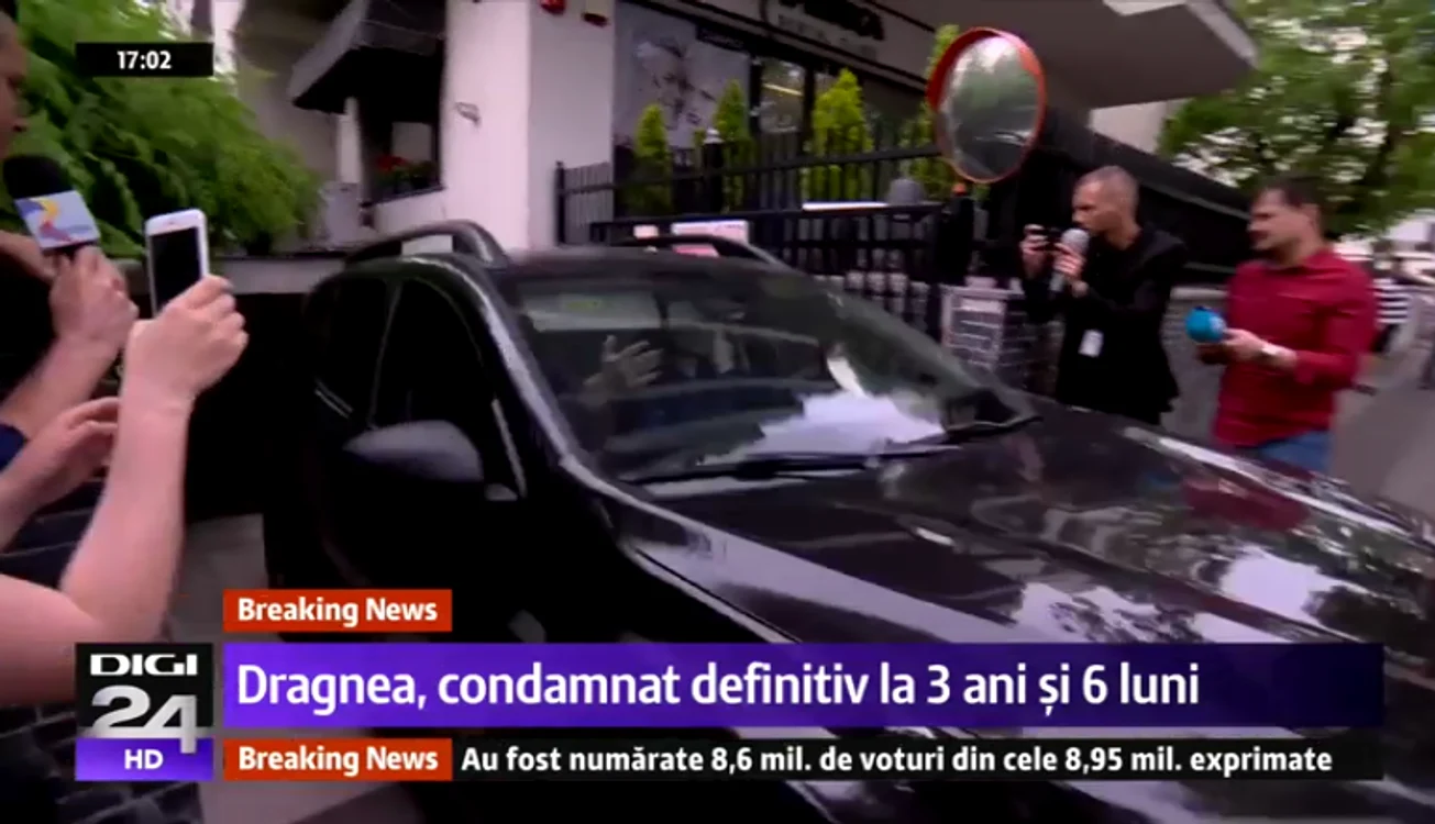 Liviu Dragnea, în drum spre pușcăriefoto: captură/Digi 24