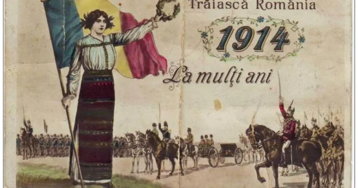 Ilustrată de Anul Nou, de acum 100 de ani/Sursa foto: Facebook/Cartofilie Romaneasca