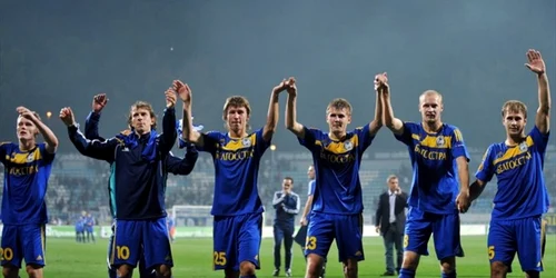 Jucătorii lui BATE Borisov sărbătoresc calificarea în 16-imile de finală ale Ligii Europa