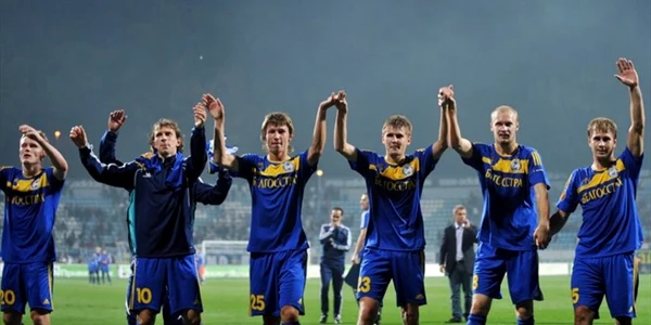 Jucătorii lui BATE Borisov sărbătoresc calificarea în 16-imile de finală ale Ligii Europa