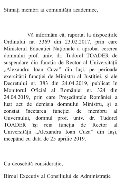 document intern tudorel rector sursa ziarul de iasi