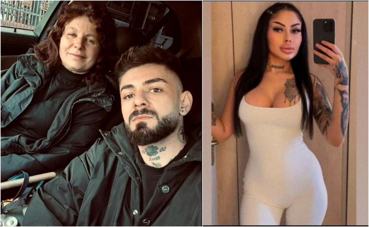 Vlad, principalul suspect, mama lui și Valentina, tânăra ucisă.