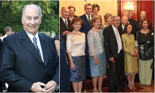 Prințul Karim Aga Khan IV se cunoștea cu Margareta, Principele Radu, Regina Anne Marie, Regele Constantin, Regele Simeon al Bulgariei, Regina Sofia   Casa Majestății Sal jpg