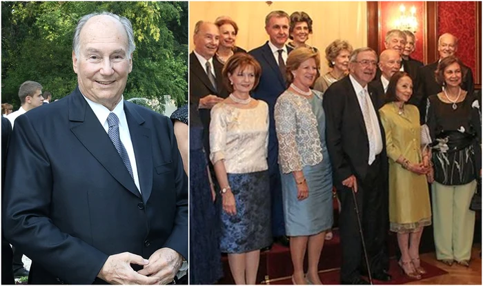 Prințul Karim Aga Khan IV se cunoștea cu Margareta, Principele Radu, Regina Anne Marie, Regele Constantin, Regele Simeon al Bulgariei, Regina Sofia Casa Majestății Sal jpg