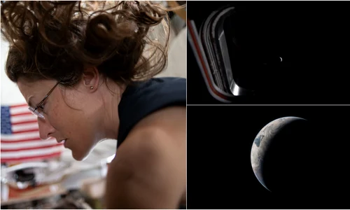 Misiunea Artemis II: Echipajul ajunge pe orbita Lunii pe 6 aprilie și se pregătește pentru punctul culminant FOTO colaj poze NASA