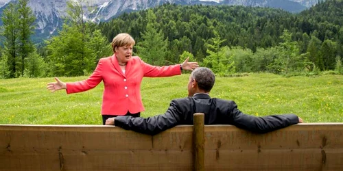 Angela Merkel si Barack Obama la summitul G7 FOTO AP