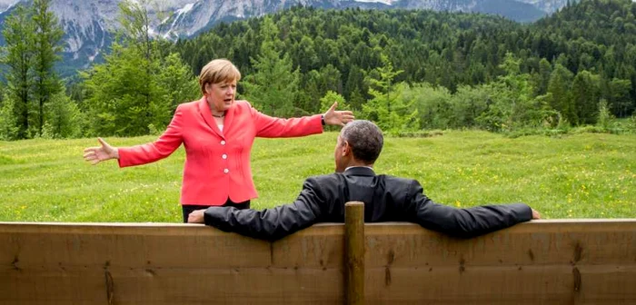 Angela Merkel si Barack Obama la summitul G7 FOTO AP