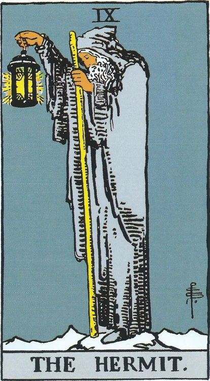Cartea de tarot Eremitul jpg