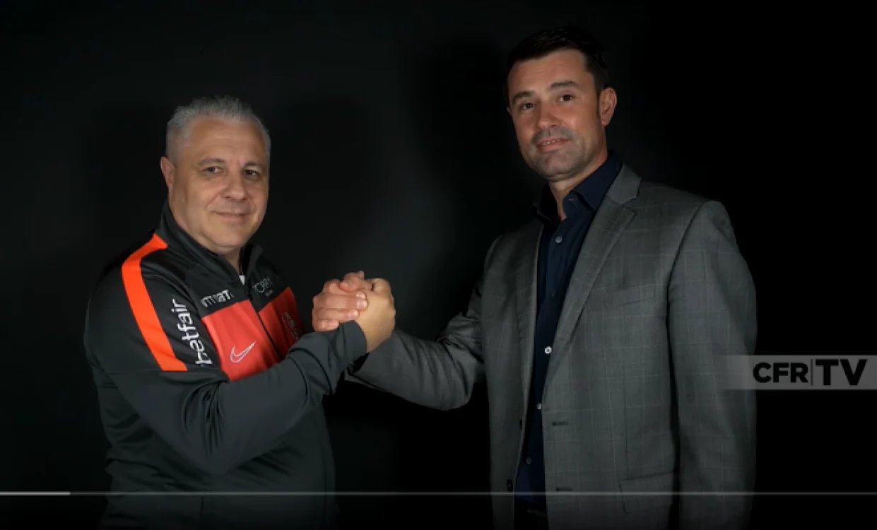 Marian Copilu (dreapta), dat afară de la CFR, alături de Şumudică
