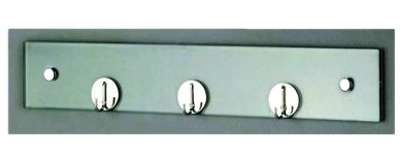 cuier din sticlă securizată,  3 suporturi din oţel, la kika
