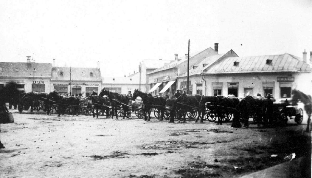 Birjarii își așteptau clienții în Piața Mica din Baia Mare Sursa FOTO MJIA