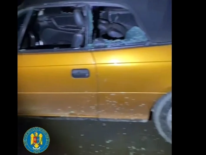 Tânărul a distrus mașina bunicului Foto: Jandarmeria Arad