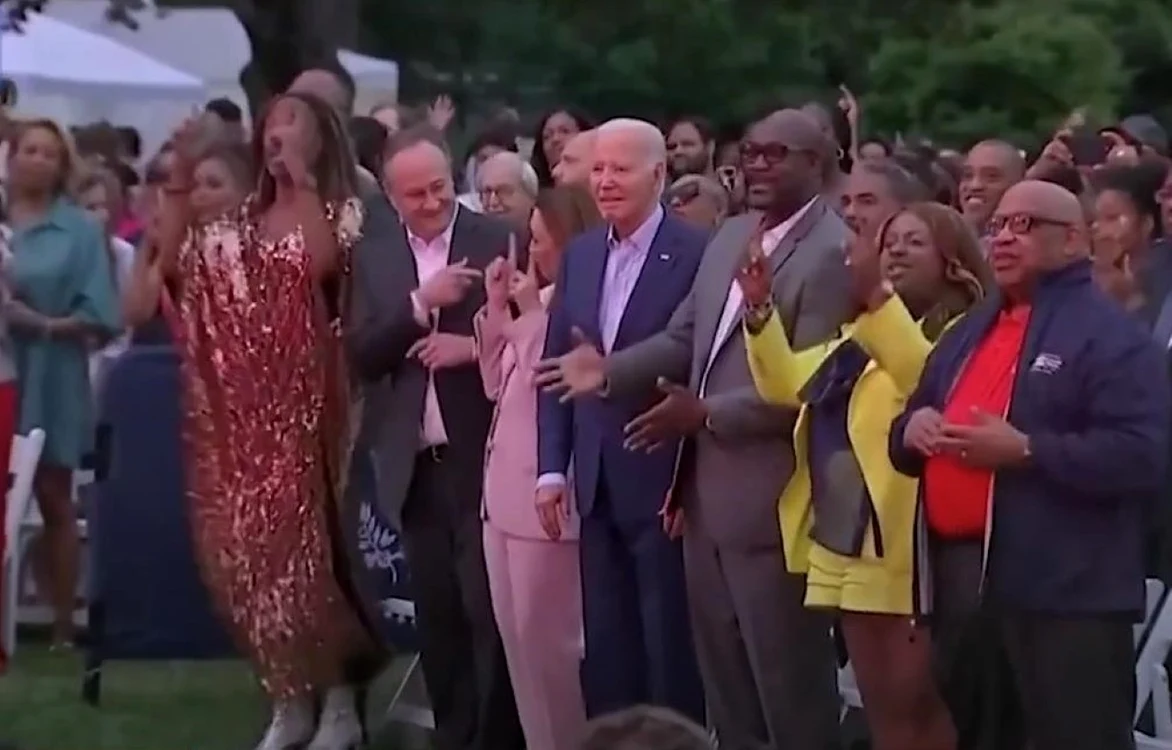 Joe Biden, la petrecere, captură video