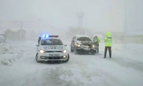 Trafic rutier oprit pe mai multe drumuri FOTO: Facebook/DRDP Buzău