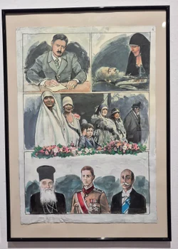 Regele Mihai, erou de bandă desenată, prin ochii și pensula lui Puiu Manu