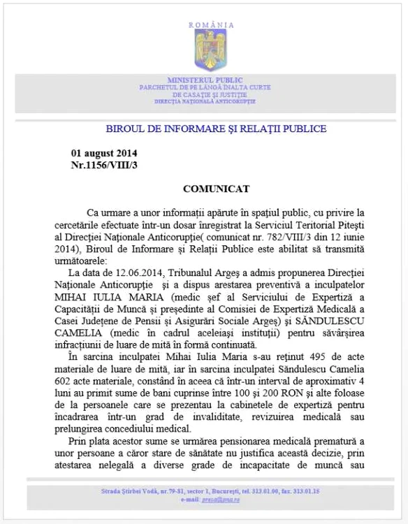 dna comunicat