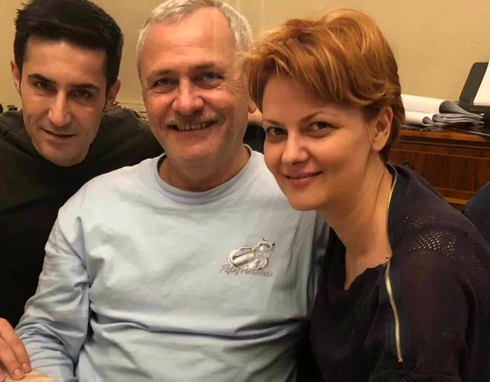 Claudiu Manda, Liviu Dragnea şi Lia Olguţa Vasilescu. FOTO Facebook Olguţa Vasilescu